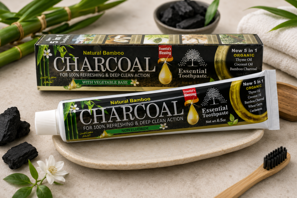 essential palace natural bamboo charcoal toothpaste