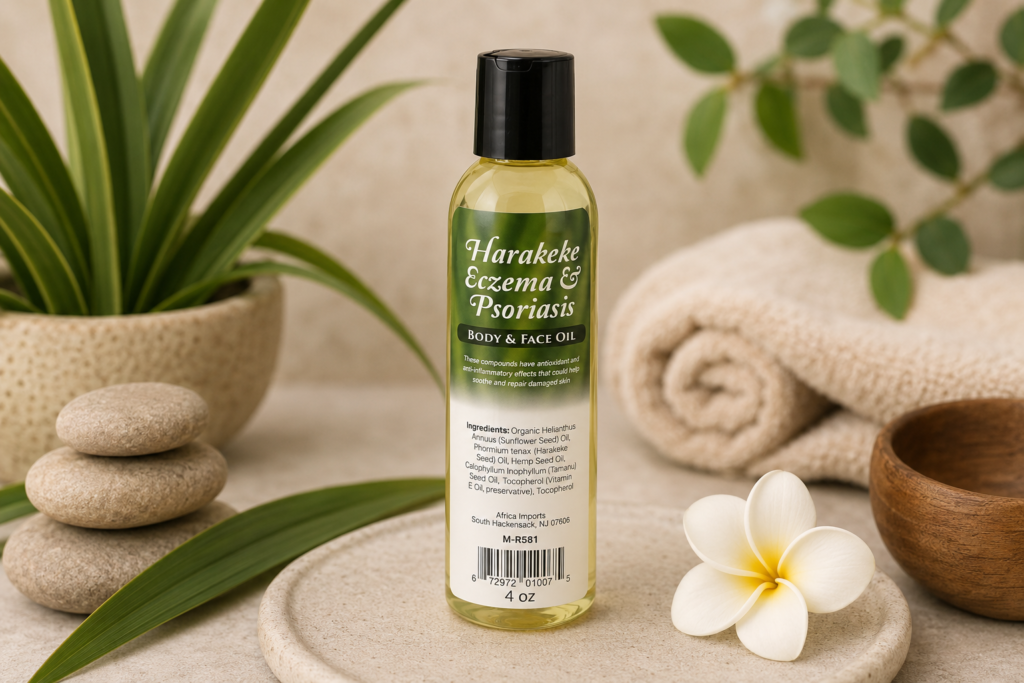 harakeke eczema & psoriasis body & face oil 4oz m r581