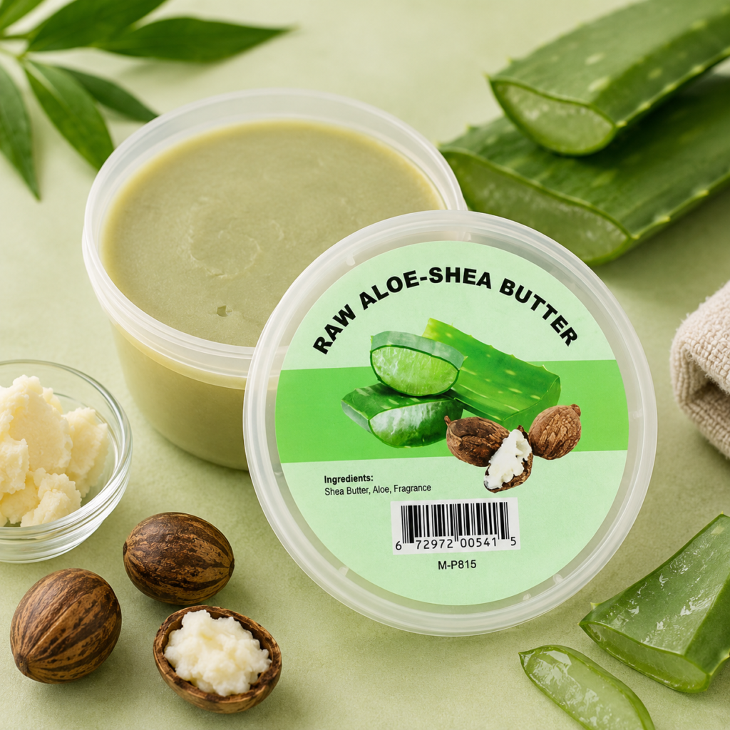 raw aloe shea butter for total skin repair