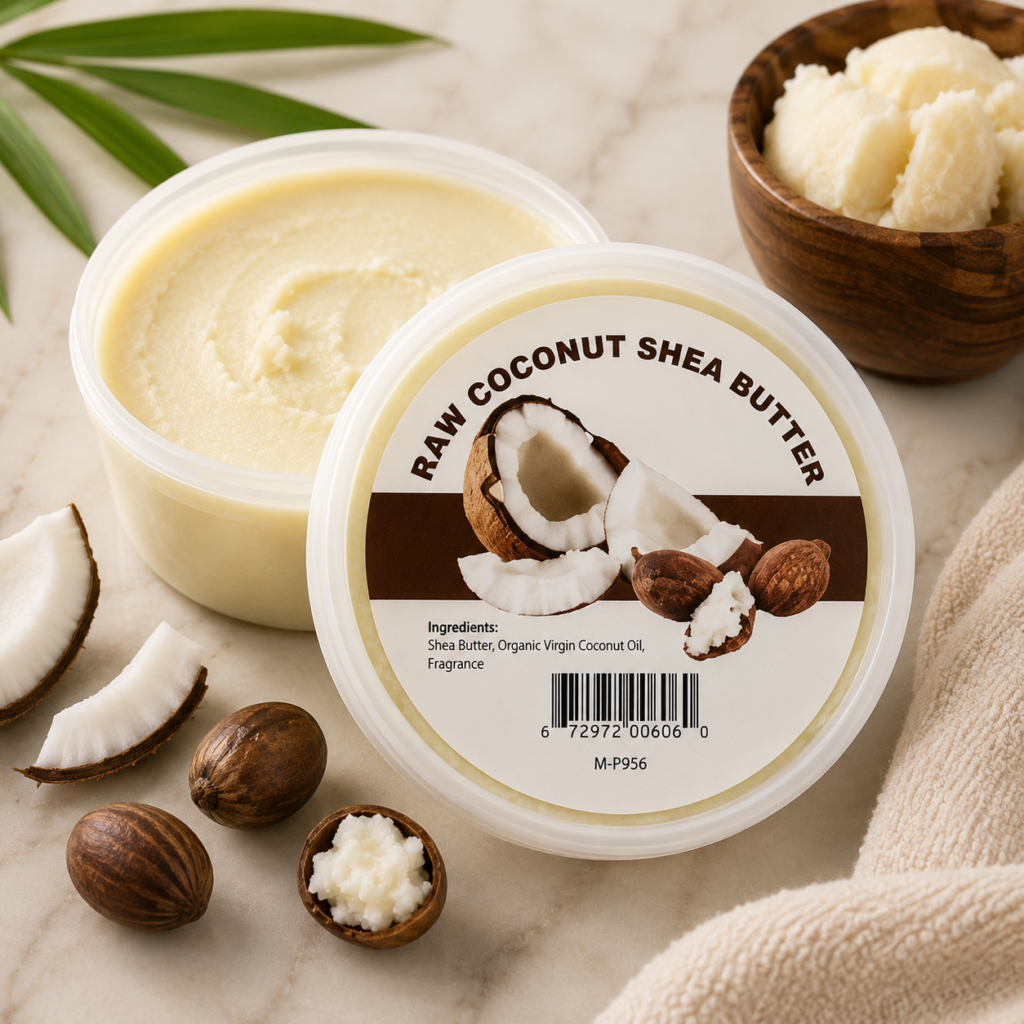 raw coconut shea butter for skin repair & hydration